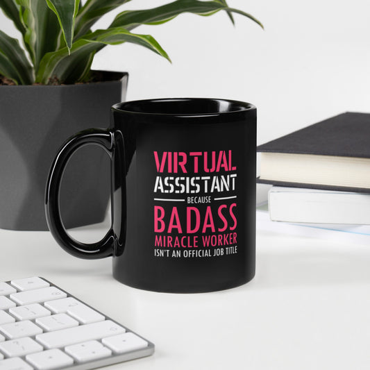 Virtual Assistant Printed Coffee Mug - Cute Statement Ceramic Teacups - Trendy Graphic Mugs - Gift