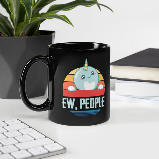 Ew People Printed Coffee Mug - Cute Statement Ceramic Teacups - Trendy Graphic Mugs - Gift