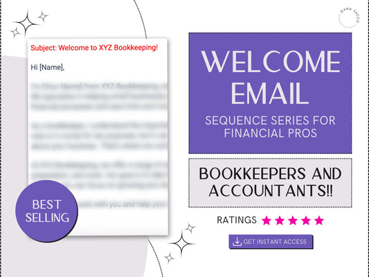 Bookkeepers, Accountants | Financial Pros Email Welcome Templates