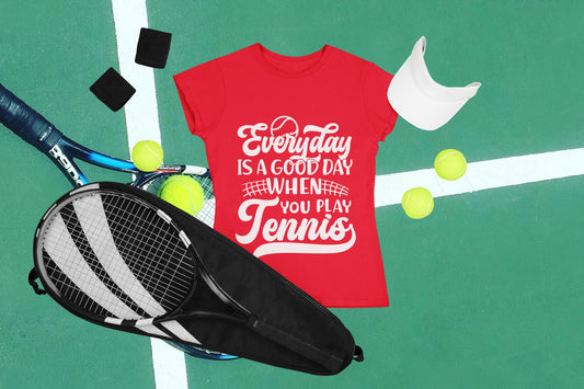 Positive Tennis Vibes T-Shirt - Everyday is a Good Day When You Play Tennis